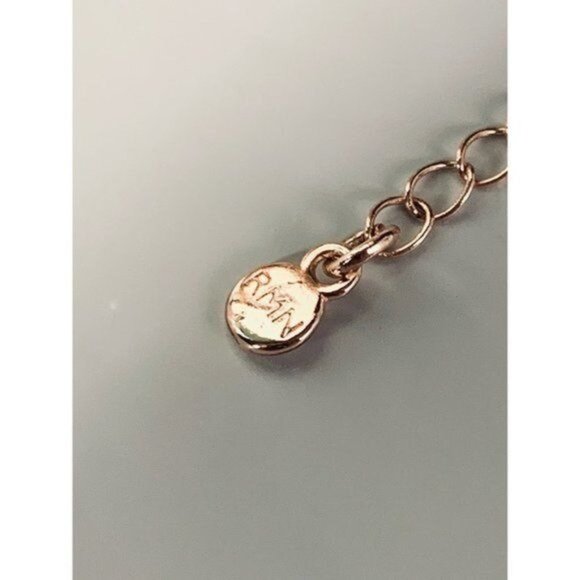 RMN Roman Flamingo Pendant Rose Gold Tone Mesh Choker Necklace - Picture 10 of 11